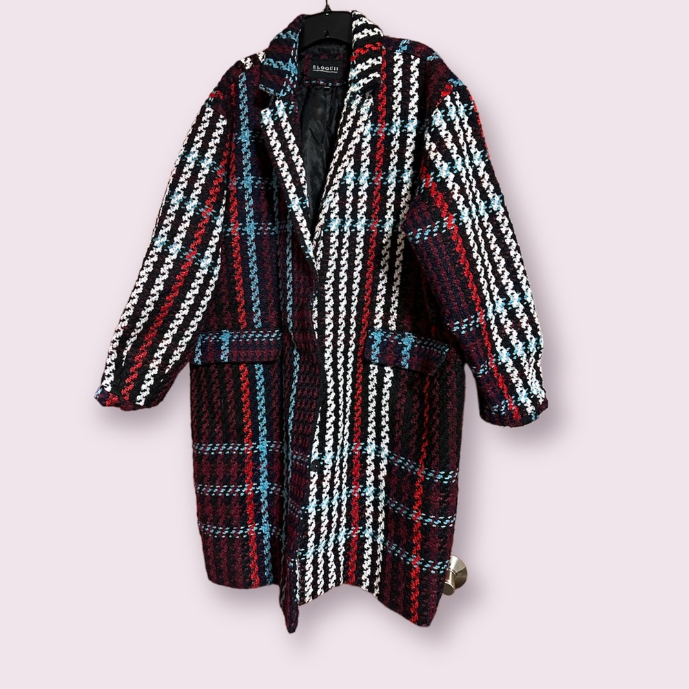 Eloquii 18/20 Winter Coat Plaid Knee Length